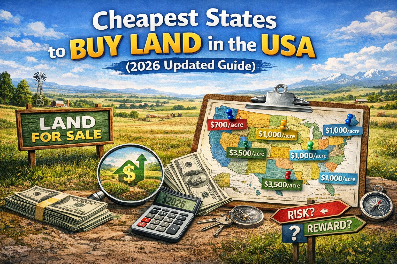 Cheapest States to Buy Land in the USA (2026 Updated Guide)